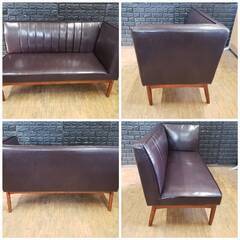 【12383】ソファダイニング・左肘アームソファ＋２Pセット・ダークブラウン