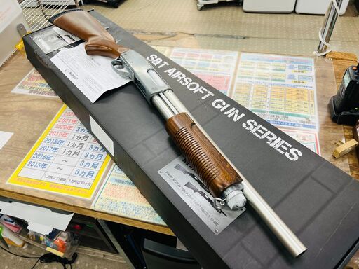 S\u0026T ST870 SILVER ミディアム リアルウッド エアーショットガン