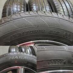 DUNLOP ENASEVE EC204 165/70R14 バリ溝 20年製夏タイヤ ROZEST 14インチ 5.5J4HPCD100+38 ヴィッツ パッソ等　(VTM505)クレジットカード QRコード決済可能