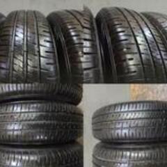 DUNLOP ENASEVE EC204 165/70R14 バリ溝 20年製夏タイヤ ROZEST 14インチ 5.5J4HPCD100+38 ヴィッツ パッソ等　(VTM505)クレジットカード QRコード決済可能