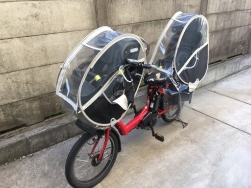 ヤマハ電動自転車　2016年購入　前後チャイルドシート、カバー付