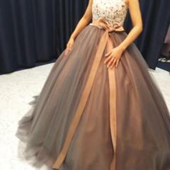 ⠀値下げしました】カラードレス 結婚式 パニエとリボン付き