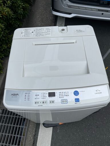 ★無料で配送及び設置いたします★AQUA　洗濯機　AQW-S45D 2016年製★AQA-1A