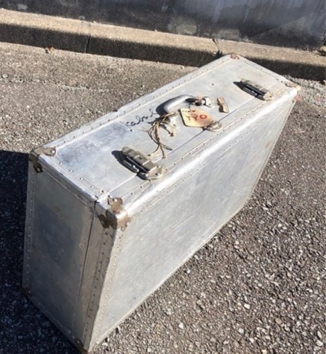 中古 レトロ アルミ製トランク アンティーク ヴィンテージ