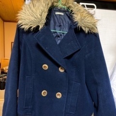 冬物コート、紺色、ネイビー、Lサイズ