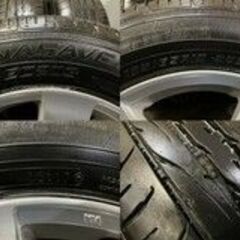 【DUNLOP ENASAVE EC203 185/65R15】夏タイヤ【STYLE PRASINO 15インチ 6J4HPCD100+40】2017年製 バリ溝 ノート ティーダ等　(VTG443) クレジットカード QRコード決済可能