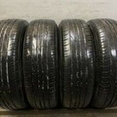 【DUNLOP ENASAVE EC203 185/65R15】夏タイヤ【STYLE PRASINO 15インチ 6J4HPCD100+40】2017年製 バリ溝 ノート ティーダ等　(VTG443) クレジットカード QRコード決済可能