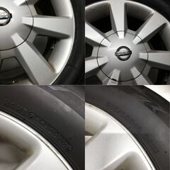 215/65R16 ブリヂストン LUFT RVII 2017年製 70～80% 16X6.5 日産 エルグランド 純正 5H -114.3 4本    ～横浜市旭区 ズーラシア近く～