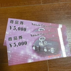 ①ヨドバシカメラの商品券　一万円
