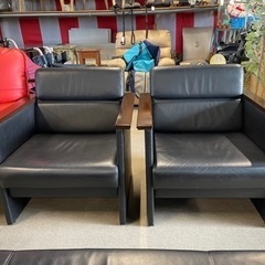 イトーキ　応接セット　長椅子と小椅子２点