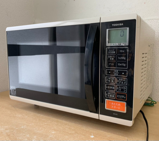 東芝 TOSHIBA 14年製 電子レンジ オーブン機能付 フラット庫内 ER-K3(W) 石窯オーブン