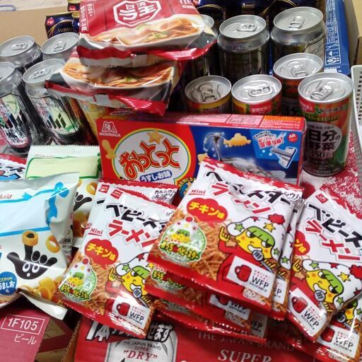 格安ビール他28本大量おまけセット おつまみ お菓子 ラーメン 野菜ジュース等 ｖｅ 東二見の食品の中古あげます 譲ります ジモティーで不用品の処分