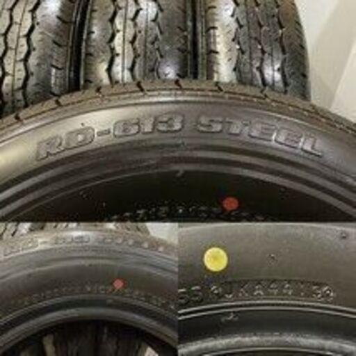 BS RD-613 STEEL 195/80R15 107/105L LT 15インチ 夏タイヤ 4本 バリ溝