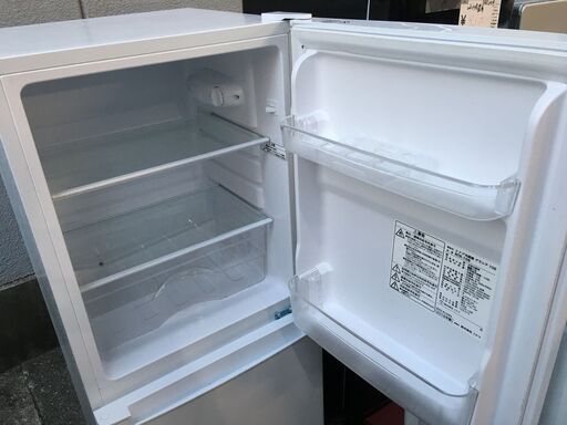 ☆中古 激安！！￥9,800！！ニトリ　106㍑2ドア冷蔵庫　家電　2018年製　NTR-106型　幅47cmｘ奥行49cmｘ高さ113cm　【BBM157】