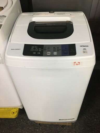 ☆中古 激安！！￥8,800！！HITACHI　日立　5.0kg洗濯機　家電　2017年製　NW-50A型　幅53cmｘ奥行51cmｘ高さ97cm　【BBM164】