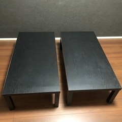 黒テーブル 2台 譲ります 木目 長方形