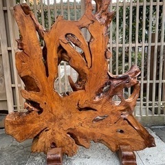 衝立　一枚板　天然　株