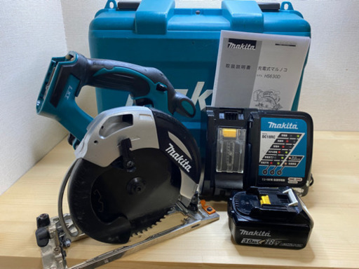 中古 マキタ　HS630D 18V 165mm 充電式マルノコ　セット