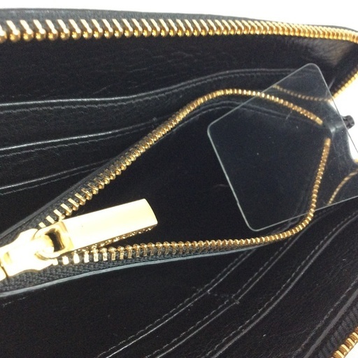 トリーバーチ 黒レザー ラウンドファスナー長財布 トリー・バーチ