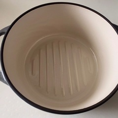 バーミキュラ　オーブンポットラウンド18cm【パールグレー】　中古　美品