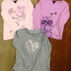 Gap kids 120 ロングTシャツ　3枚セット　ピンク