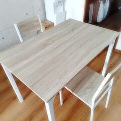 【ダイニングテーブルセット】テーブル＆椅子2脚