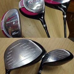 ワールドイーグル レディース ゴルフクラブセット FL-01V2 10本 右利き用 ヘッドカバー×2・バッグ付き 計13点 WORLD EAGLE ☆ 札幌市 白石区 東札幌 ☆ アウトレットモノハウス 
