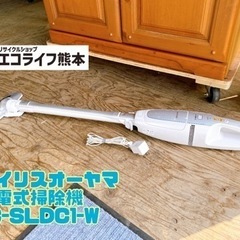 アイリスオーヤマ 充電式掃除機 IC-SLDC1-W【C4-128】