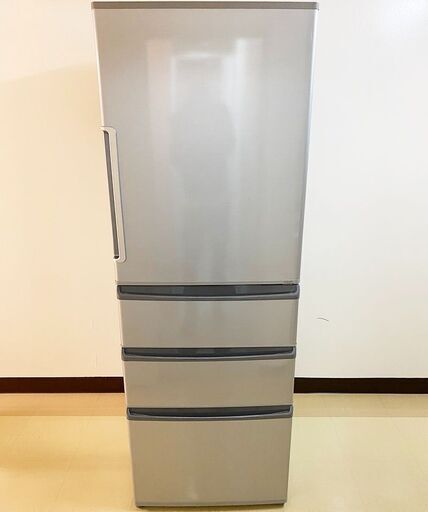 引取できる方20%off 札幌 AQUA ノンフロン冷凍冷蔵庫 AQR-361E 355L アクア 2016年製 シルバー 中古 4ドア 冷蔵庫