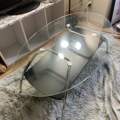 【ネット決済】ガラス ローテーブル