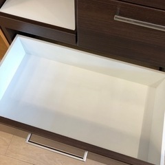 食器棚 2枚扉 ダークブラウン