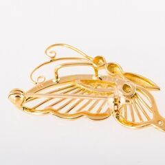 K18 ダイヤモンド ブローチ (バタフライモチーフ) 品番b21-49