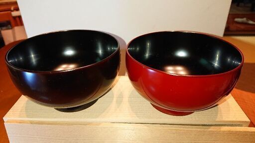 『新品、未使用』要明研二漆塗り夫婦椀