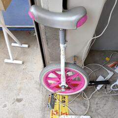 0128-090 ピンクの一輪車 約18インチ