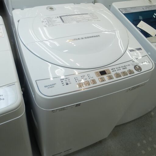 シャープ 2018年製 6.0kg 洗濯機 ES-G60UC 【モノ市場半田店】151