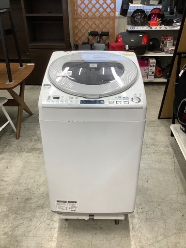 安心の6ヶ月保証付！！ SHARP　8.0kg縦型洗濯乾燥機　ES–TX830–S  2014年製
