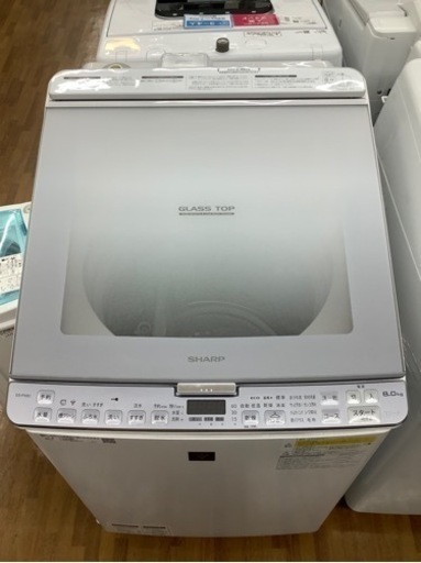 安心の12ヶ月保証付き　SHARP（シャープ）縦型洗濯乾燥機　ES-PX8C-S  8.0kg  2018年製　50Hz/60Hz  168