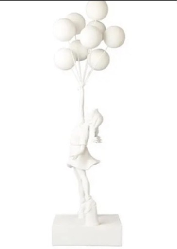 FLYING BALLOONS GIRL GESSO Ver. banksy 白  正規品