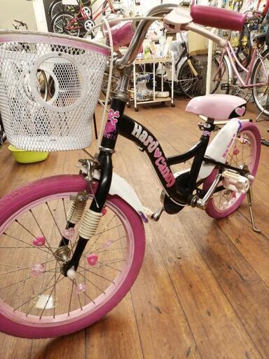 子供自転車18インチ　ブラック/ピンク