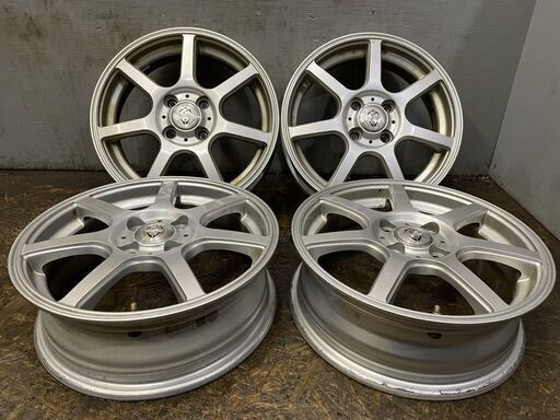 Weds Treffer ウェッズ トレファー 社外ホイール 15インチ 4本 4J4HPCD100+35x2 5J4HPCD100+35 x2 三菱アイ用　(VHO241)クレジットカード QRコード決済可能