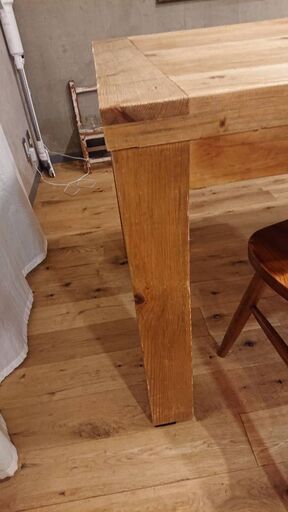 クラッシュゲート  関家具   古材のパイン無垢ダイニングテーブル  160✕80   高さ73