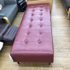 KM-108【ご来店頂ける方限定】ベンチソファ ワインレッド