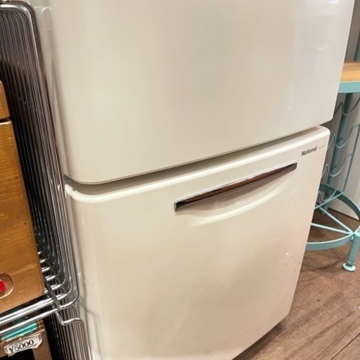 【池上店】　デザイン家電　冷蔵庫　ナショナル　National　ウィル　Will　 Fridge 　レトロ　ノスタルジック　おしゃれ　インテリア　オフホワイト　検　スペースエイジ　宇宙　無垢