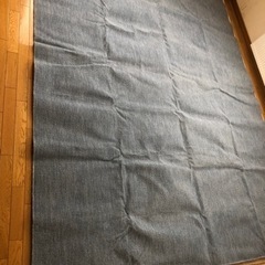 絨毯　カーペット　ブルー　×2枚