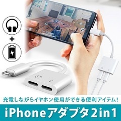 【ネット決済・配送可】iPhone　アダプタ　2in1 急速充電...