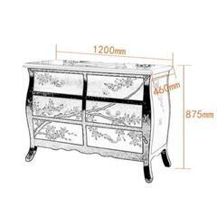 定価325000円　銀箔チェスト　ココシャネルも夢中になったシノワズリ　大容量　120*87.5*46㎝