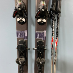 希少 SALOMON TENEIGHTY FOIL サロモン テンエイティ カービングスキーセット 板174cm ストック付 送料込み