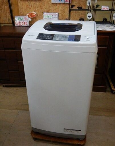 【販売終了しました。ありがとうございます。】HITACHI　5.0㎏　ステンレス槽　全自動洗濯機　NW-50A　2017年製　中古品　/　スリム　コンパクトモデル　相模原市　リサイクルショップ