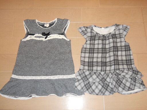グレーのワンピース チュニック2着セット ハッシュアッシュ 西松屋 てんびん 立川北のキッズ用品 子供 服 の中古あげます 譲ります ジモティーで不用品の処分