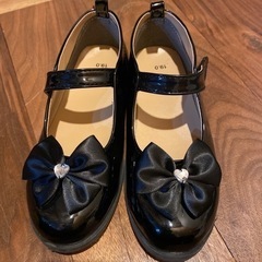 女の子　フォーマル靴　19.0㎝（黒）